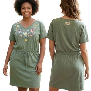 DISNEY PARKS 2023 The Enchanted Tiki Room 100% Cotton Blouson Dress L